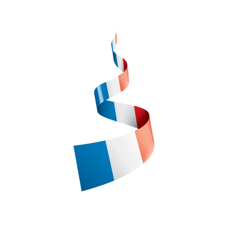 France flag, vector illustration on a white backgroundのイラスト素材