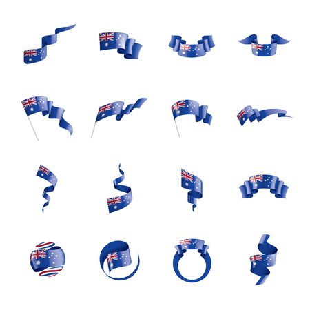 Australia flag, vector illustration on a white backgroundのイラスト素材