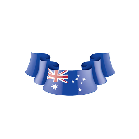 Australia flag, vector illustration on a white backgroundのイラスト素材