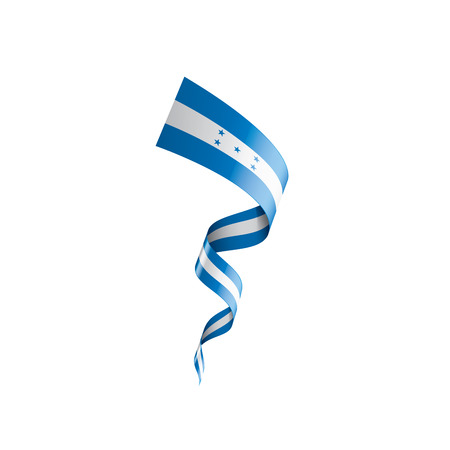 Honduras flag, vector illustration on a white backgroundのイラスト素材