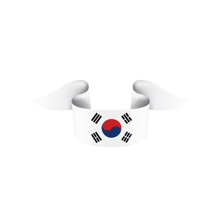 South Korean flag, vector illustration on a white backgroundのイラスト素材