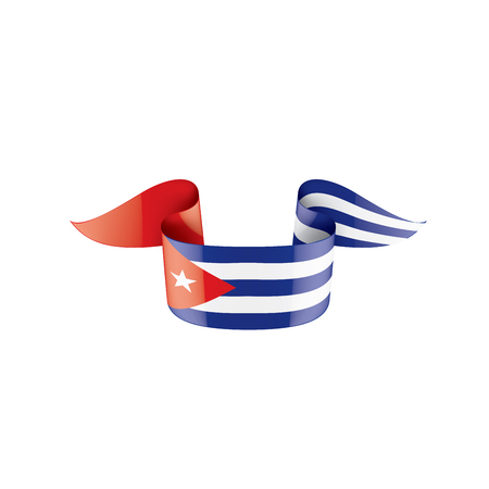 Cuba national flag, vector illustration on a white backgroundのイラスト素材