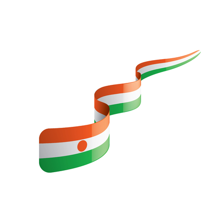 Niger national flag, vector illustration on a white backgroundのイラスト素材