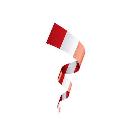 Peru national flag, vector illustration on a white backgroundのイラスト素材
