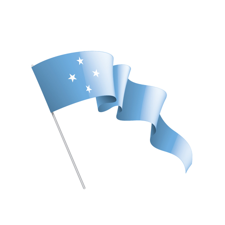 Federated States Micronesia national flag, vector illustration on a white backgroundのイラスト素材