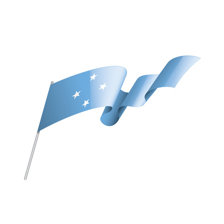 Federated States Micronesia national flag, vector illustration on a white backgroundのイラスト素材
