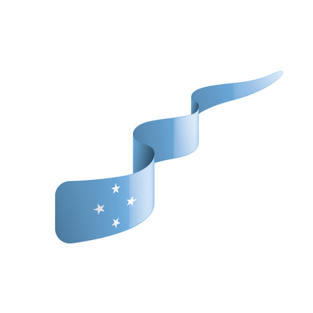 Federated States Micronesia national flag, vector illustration on a white backgroundのイラスト素材