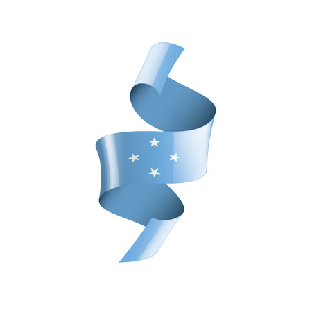 Federated States Micronesia national flag, vector illustration on a white backgroundのイラスト素材