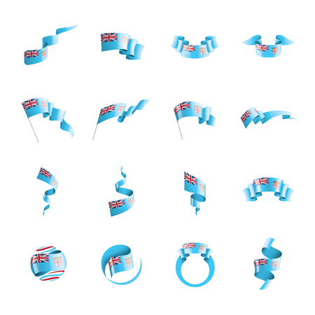 Fiji national flag, vector illustration on a white backgroundのイラスト素材