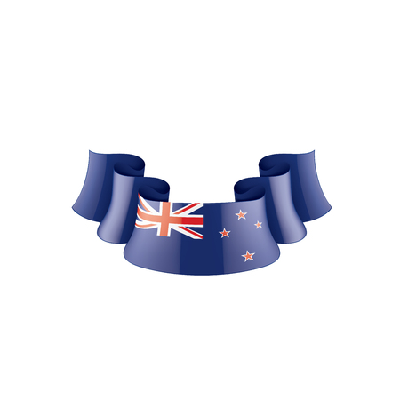 New Zealand national flag, vector illustration on a white backgroundのイラスト素材