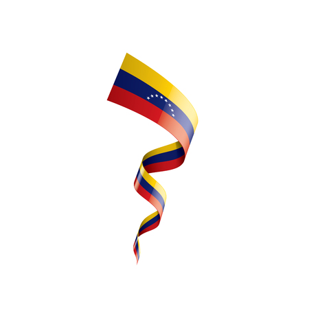 Venezuela national flag, vector illustration on a white backgroundのイラスト素材
