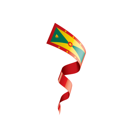 Grenada national flag, vector illustration on a white backgroundのイラスト素材