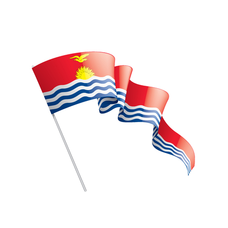 Kiribati national flag, vector illustration on a white backgroundのイラスト素材