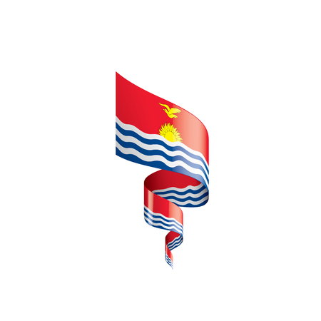 Kiribati national flag, vector illustration on a white backgroundのイラスト素材