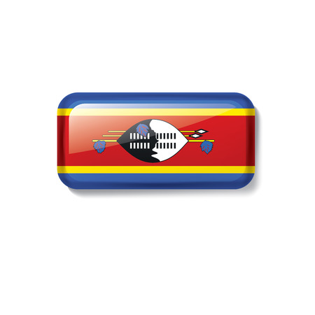 Swaziland flag, vector illustration on a white backgroundのイラスト素材