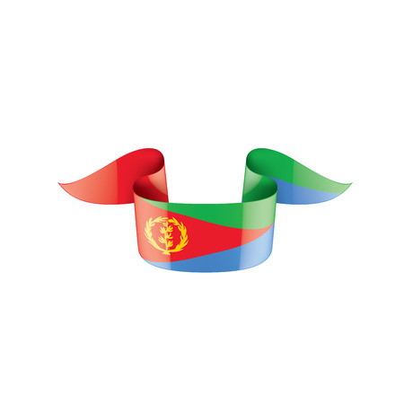 Eritrea national flag, vector illustration on a white backgroundのイラスト素材