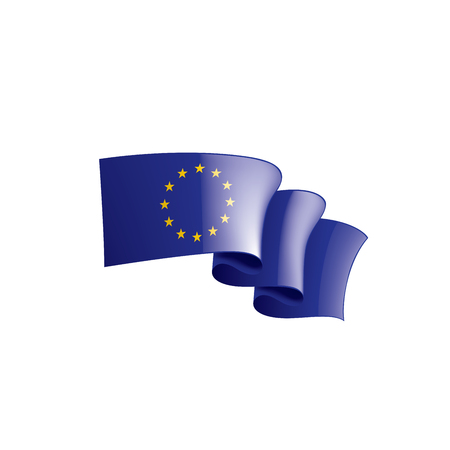European union flag, vector illustration on a white background.のイラスト素材