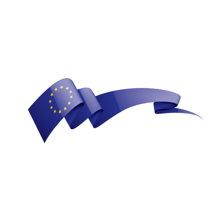 European union flag, vector illustration on a white background.のイラスト素材