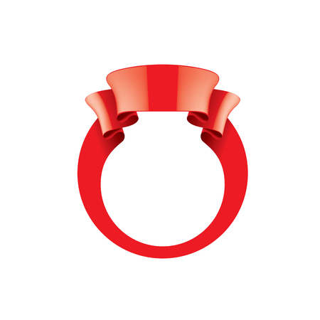 Red sticker on white background. Vector illustration.のイラスト素材