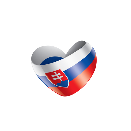 Slovakia national flag, vector illustration on a white backgroundのイラスト素材