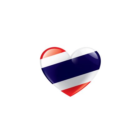Thailand national flag, vector illustration on a white backgroundのイラスト素材