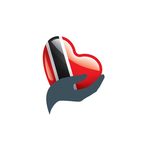 trinidad and tobago national flag, vector illustration on a white backgroundのイラスト素材