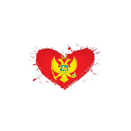 montenegro flag, vector illustration on a white backgroundのイラスト素材