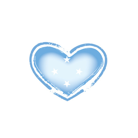 Federated States Micronesia national flag, vector illustration on a white backgroundのイラスト素材