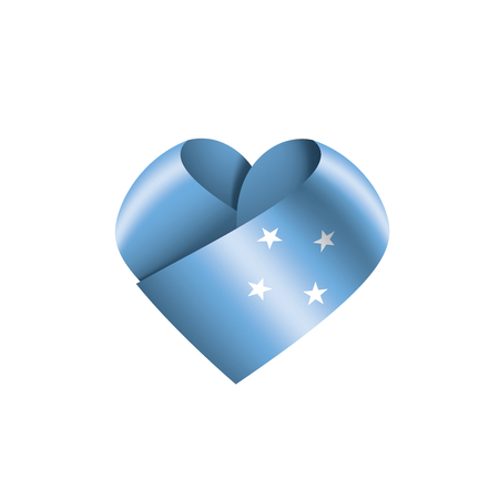 Federated States Micronesia national flag, vector illustration on a white backgroundのイラスト素材