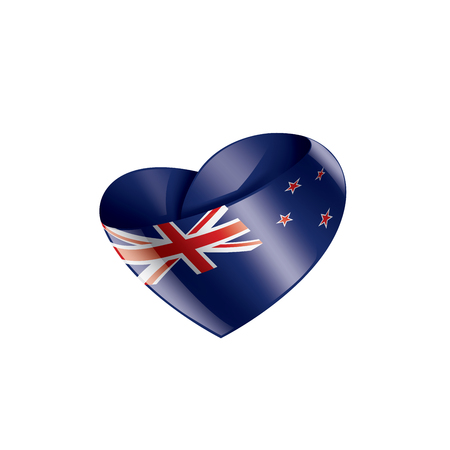 New Zealand national flag, vector illustration on a white backgroundのイラスト素材