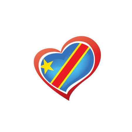 Democratic Republic of the Congo national flag, vector illustration on a white backgroundのイラスト素材
