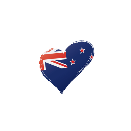 New Zealand national flag, vector illustration on a white backgroundのイラスト素材