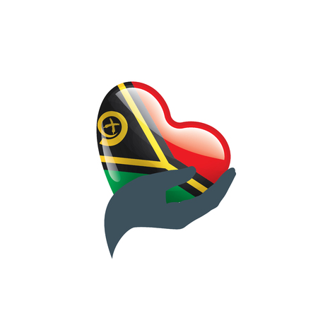 Vanuatu national flag, vector illustration on a white backgroundのイラスト素材