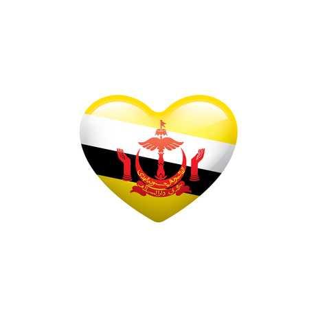 Brunei flag, vector illustration on a white backgroundのイラスト素材