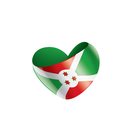 Burundi national flag, vector illustration on a white backgroundのイラスト素材