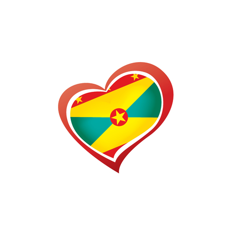 Grenada national flag, vector illustration on a white backgroundのイラスト素材