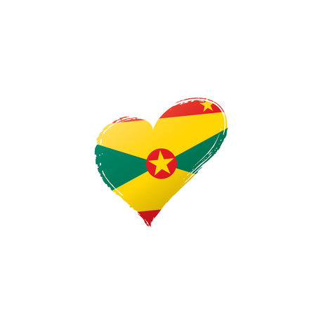 Grenada national flag, vector illustration on a white backgroundのイラスト素材