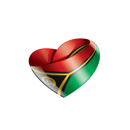 Vanuatu national flag, vector illustration on a white backgroundのイラスト素材
