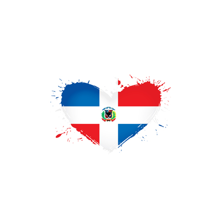 Dominicana national flag, vector illustration on a white backgroundのイラスト素材