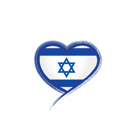 Israel flag, vector illustration on a white backgroundのイラスト素材