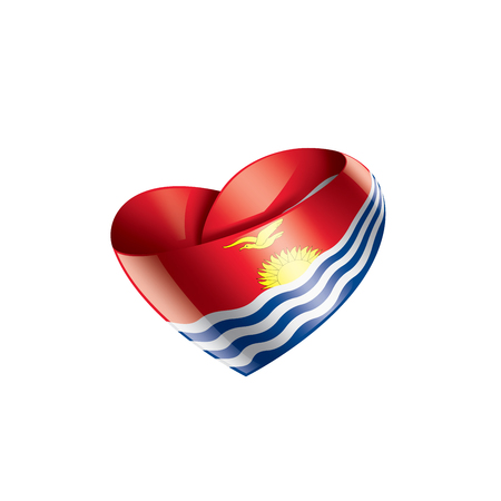 Kiribati national flag, vector illustration on a white backgroundのイラスト素材