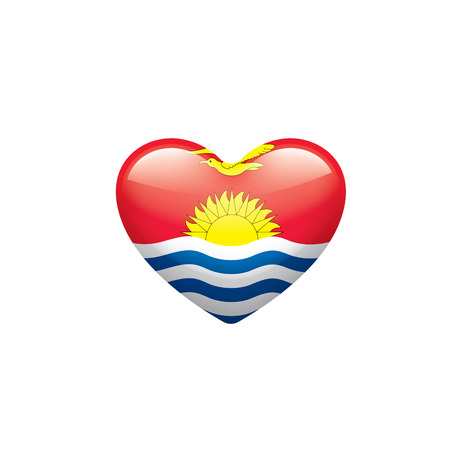Kiribati flag, vector illustration on a white backgroundのイラスト素材