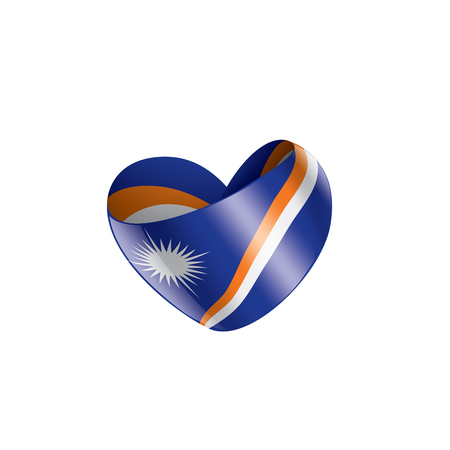 Marshall Islands national flag, vector illustration on a white backgroundのイラスト素材