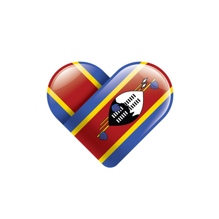Swaziland flag, vector illustration on a white backgroundのイラスト素材