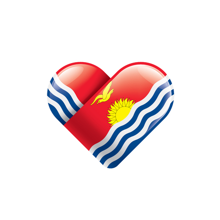 Kiribati national flag, vector illustration on a white backgroundのイラスト素材