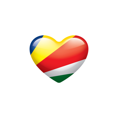 Seychelles national flag, vector illustration on a white backgroundのイラスト素材