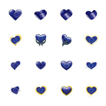 European union flag, vector illustration on a white background.のイラスト素材