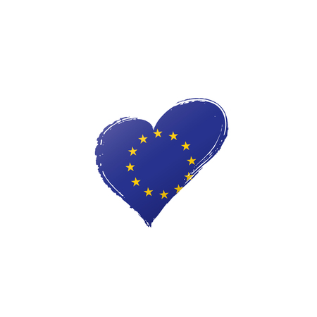 European union flag, vector illustration on a white background.のイラスト素材
