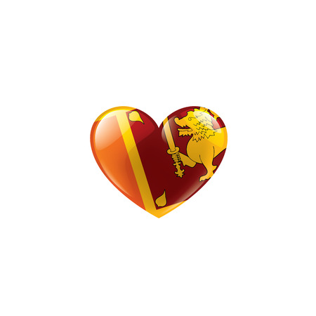 Sri Lanka flag, vector illustration on a white backgroundのイラスト素材