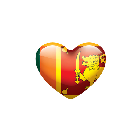 Sri Lanka flag, vector illustration on a white backgroundのイラスト素材